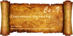 Cservenka Veronika névjegykártya
