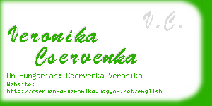 veronika cservenka business card